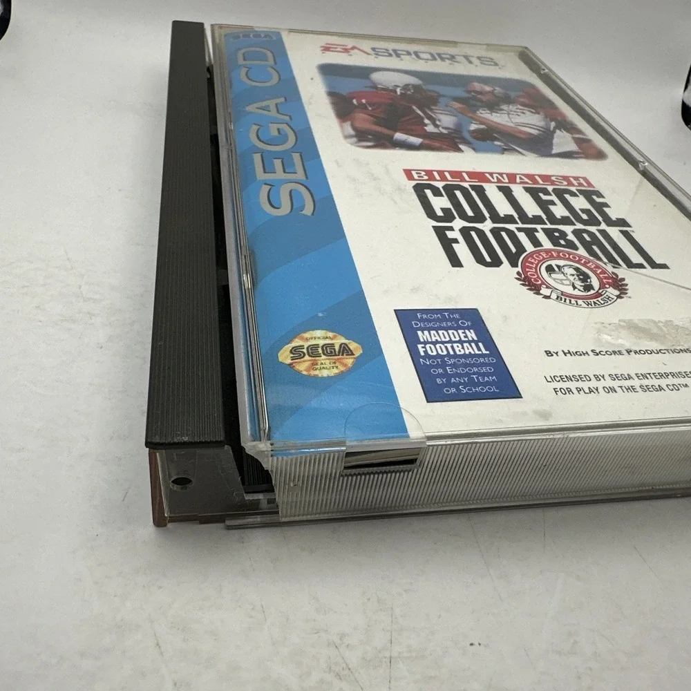 Bill Walsh College Football SEGA CD CIB Complete Manual Reg Card Excellent Disc